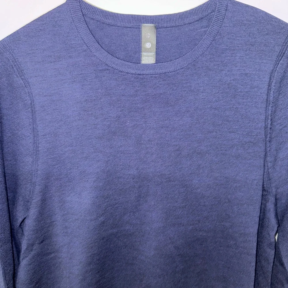 Lululemon Men Small New Venture Crewneck Sweater Navy Blue NWT